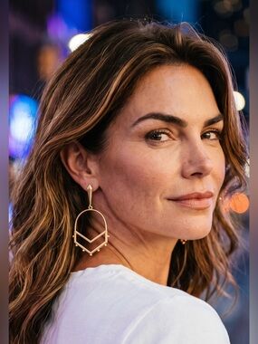 🏷️‼️5/$25🏷️‼️💛Textured Gold-Tone Geometric Chevron Drop Earrings/NIP💛